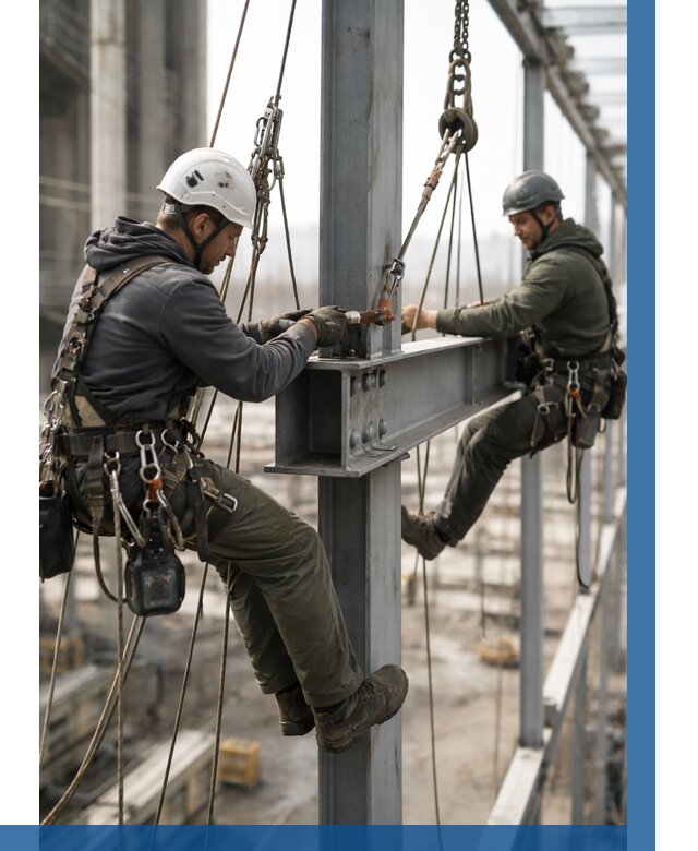 Монтаж металлоконструкций на высоте в Копейске от 3592 р. | ВЫСОТНИК-Кпс