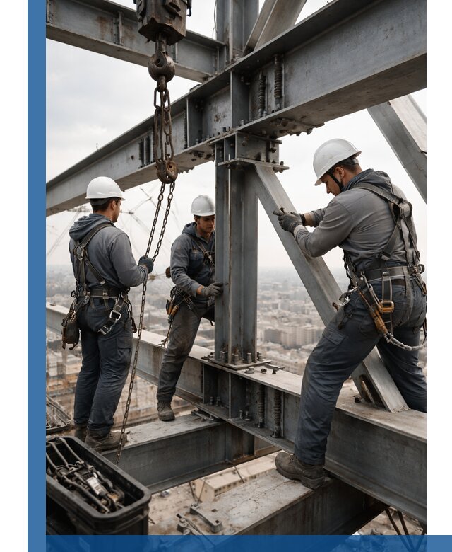 Профессиональный монтаж металлоконструкций на высоте в Копейске