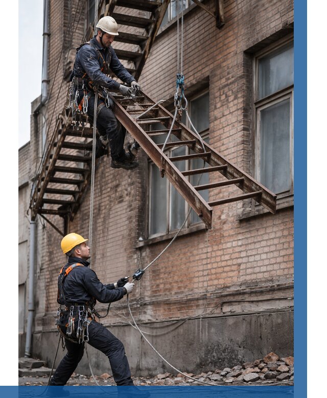 Демонтаж пожарной лестницы в Копейске от 12316 р. | ВЫСОТНИК-Кпс