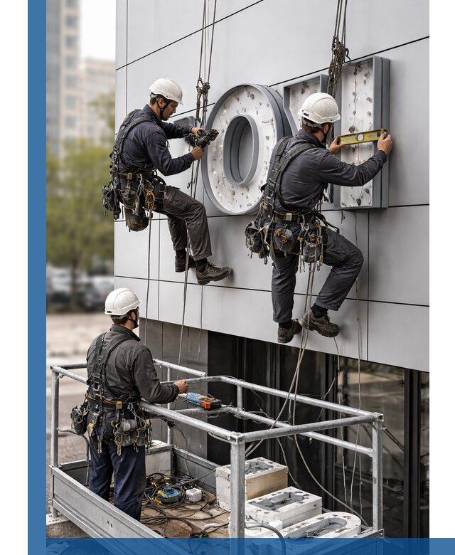 Профессиональный монтаж световых букв в Копейске под ключ