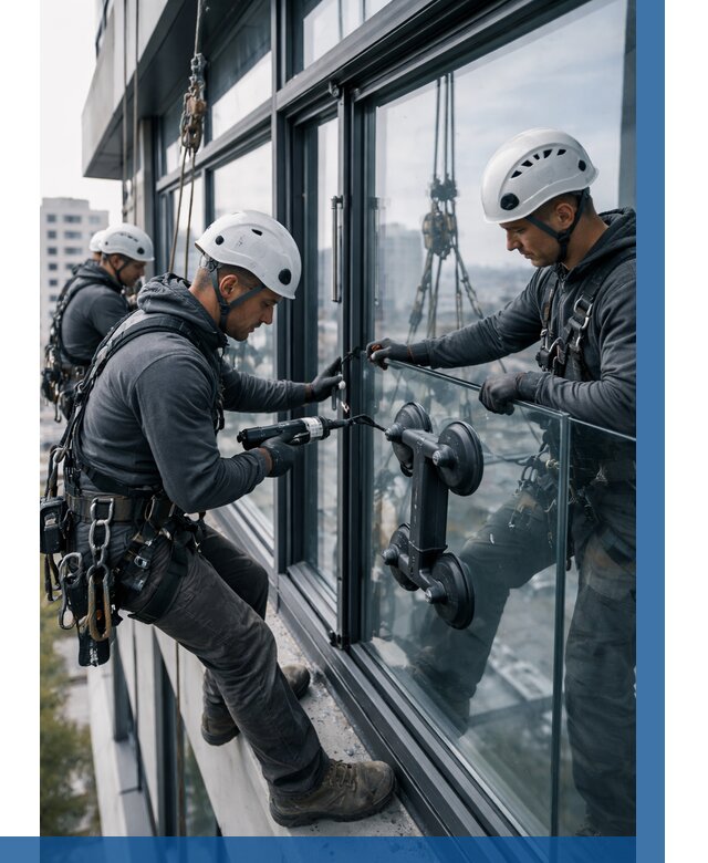 Витражное остекление зданий в Копейске от 3592 р. | ВЫСОТНИК-Кпс