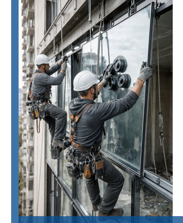 Витражное остекление фасадов и лоджий в Копейске под ключ