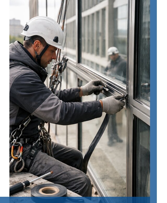 Ремонт витражных конструкций в Копейске от 3592 р. | ВЫСОТНИК-Кпс