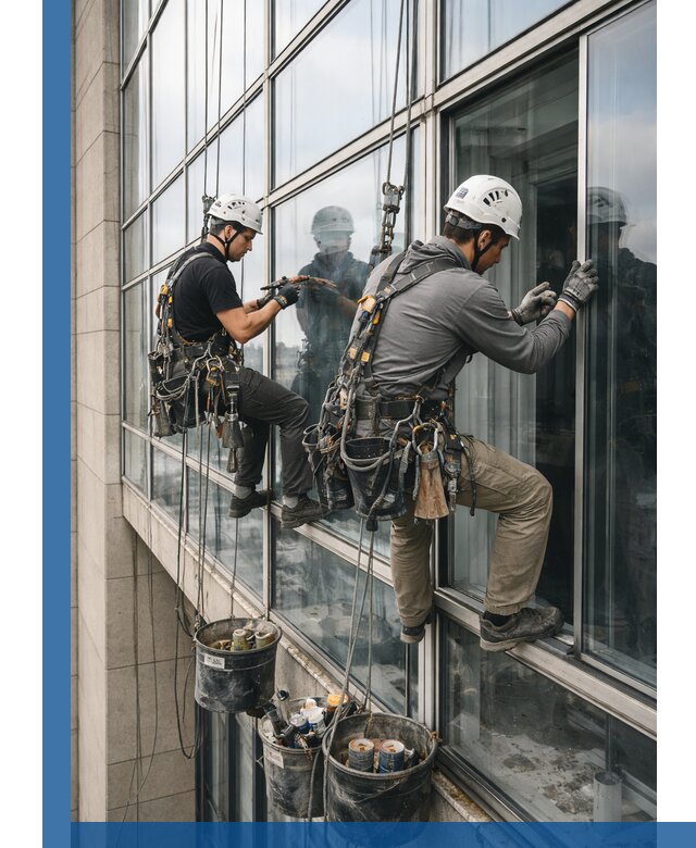 Ремонт витражных конструкций и фасадного остекления в Копейске