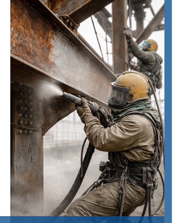 Пескоструйная очистка металлоконструкций в Копейске по 616 р. ВЫСОТНИК-Кпс