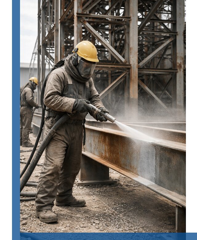 Пескоструйная очистка металлоконструкций в Копейске промышленная