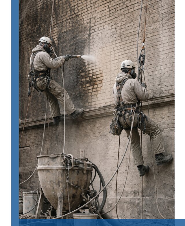 Пескоструйная очистка фасадов в Копейске профессионально