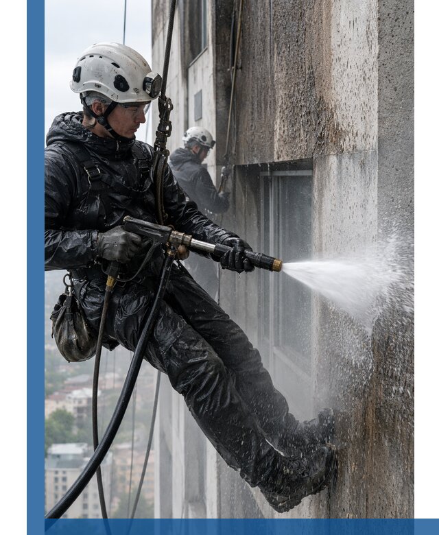 Гидроструйная очистка фасадов и конструкций в Копейске