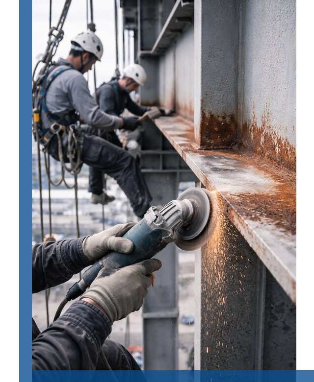 Зачистка металла от ржавчины и подготовка поверхностей в Копейске