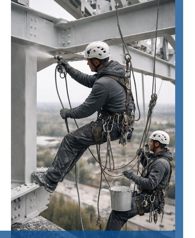 Покраска металлоконструкций на высоте в Копейске 359 р |ВЫСОТНИК-Кпс