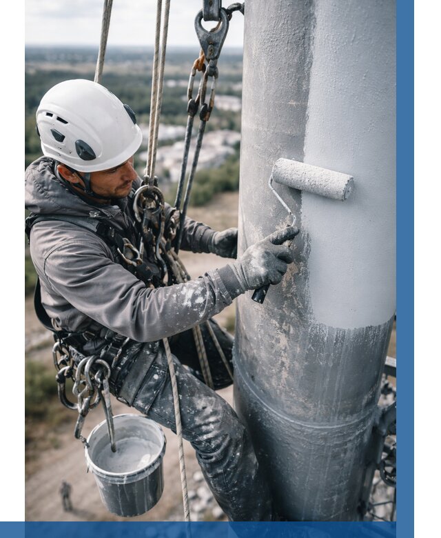 Покраска мачт связи под ключ в Копейске от 872 р. | ВЫСОТНИК-Кпс