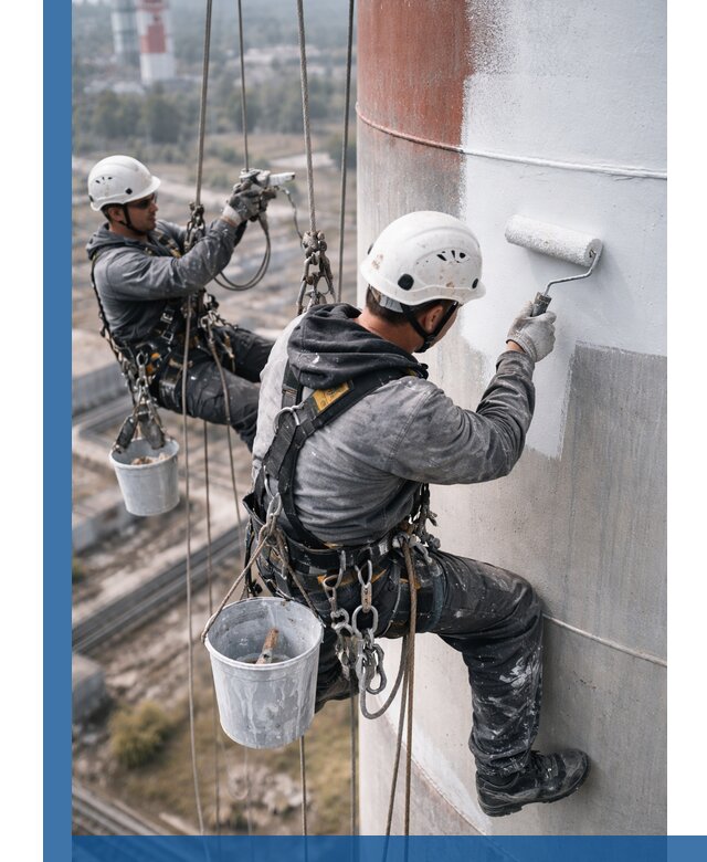 Покраска дымовых труб в Копейске: антикоррозийная защита и восстановление