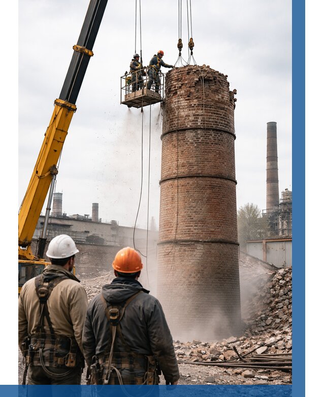 Демонтаж дымовой трубы в Копейске от 92367 р. | ВЫСОТНИК-Кпс, смета