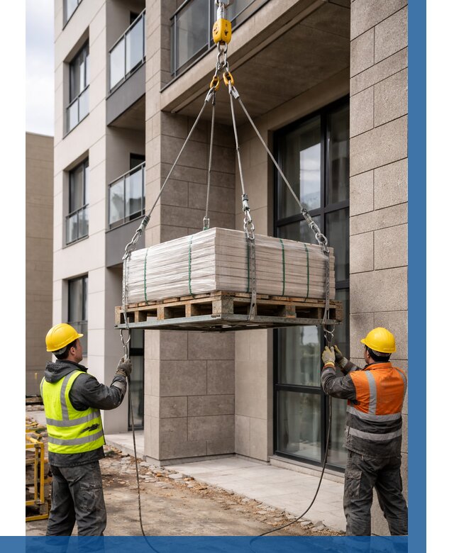 Подъем керамогранита на этаж в Копейске от 3592 р. | ВЫСОТНИК-Кпс