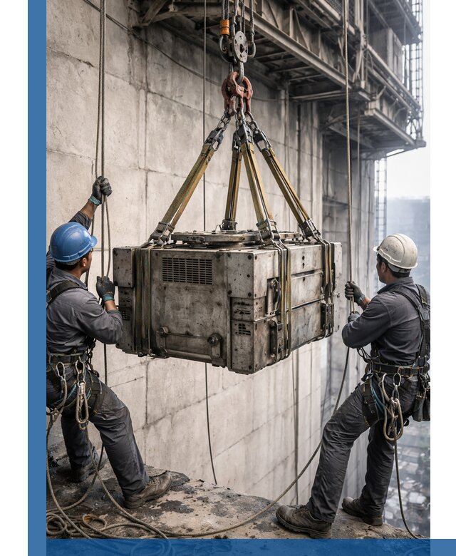 Такелажные работы на высоте, подъем и монтаж грузов в Копейске