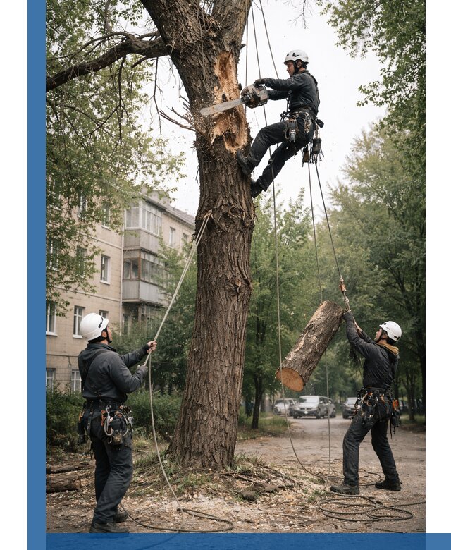 Срочное удаление аварийных деревьев в Копейске с гарантией безопасности