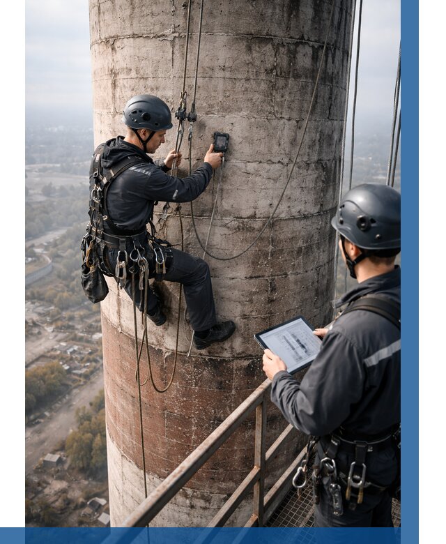 Обследование дымовой трубы в Копейске от 8210 р. | ВЫСОТНИК-Кпс