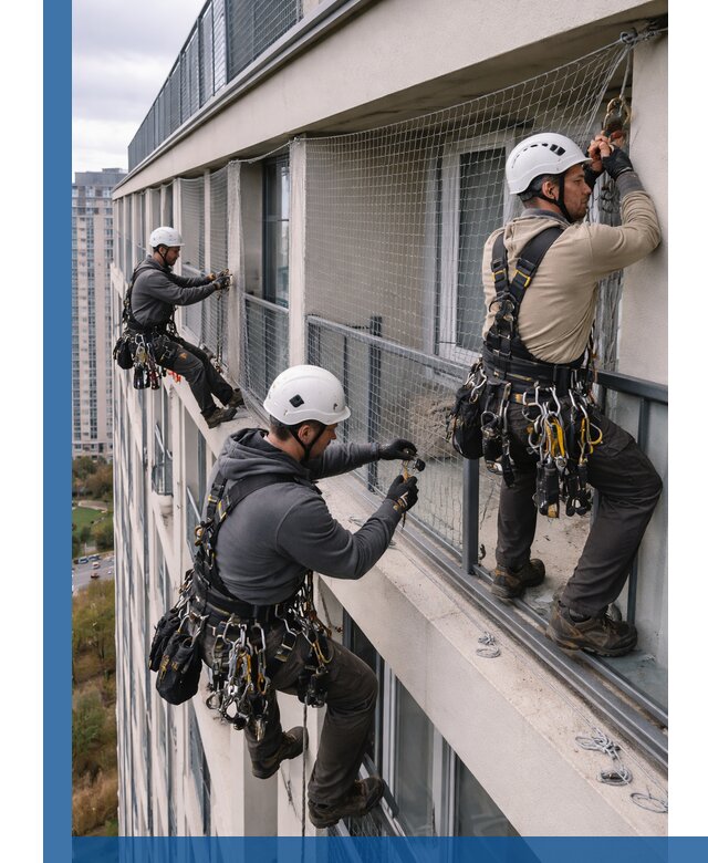 Профессиональный монтаж защитной сетки от птиц в Копейске