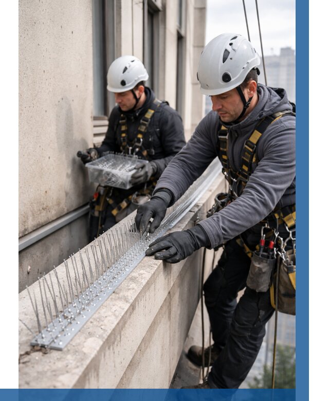 Установка шипов от птиц в Копейске от 872 р. | ВЫСОТНИК-Кпс